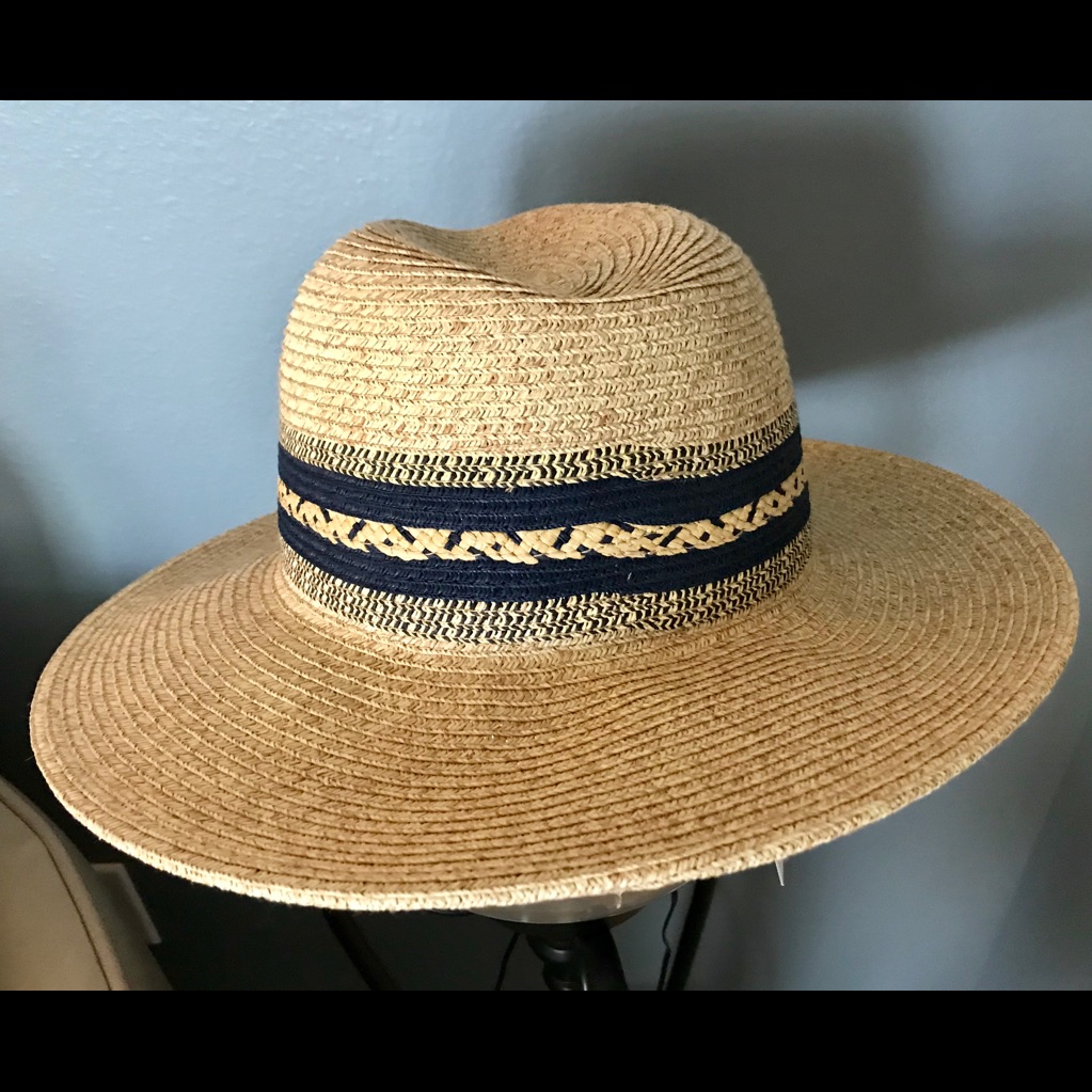 Navy Straw Hat.